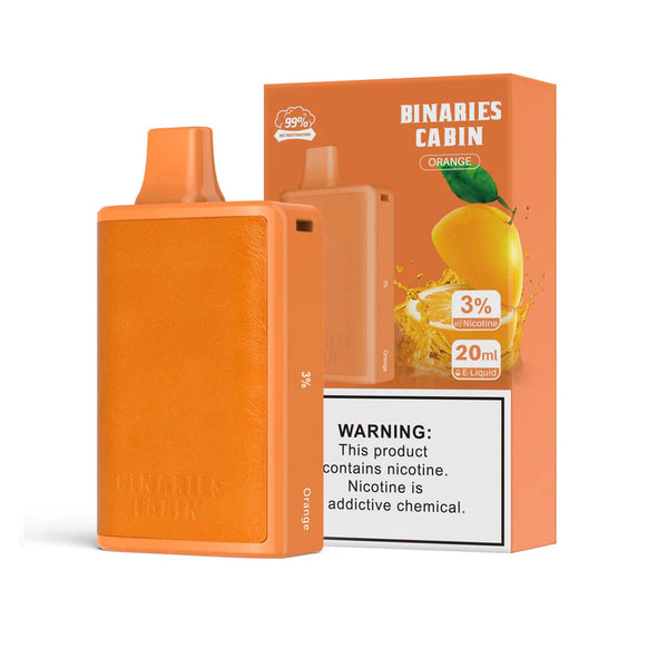 30934591275073 Binaries Cabin Disposable 10,000 Puffs - Orange