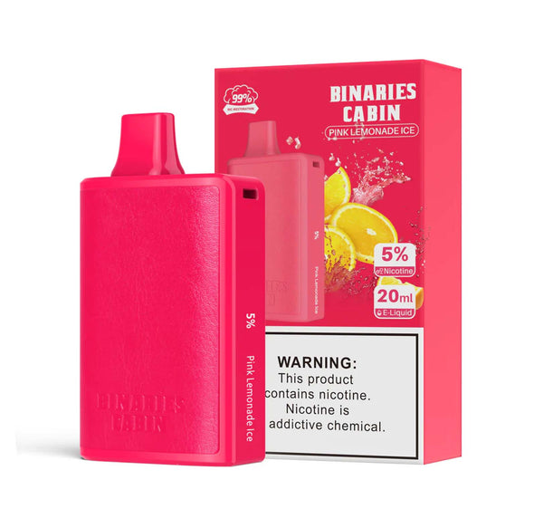 30965005647937 Binaries Cabin Disposable 10,000 Puffs - Pink Lemonade Ice 5%
