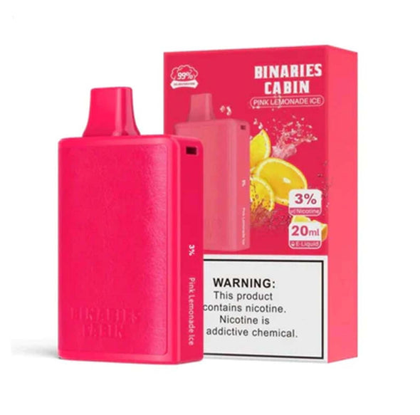 30934594682945 Binaries Cabin Disposable 10,000 Puffs - Pink Lemonade Ice