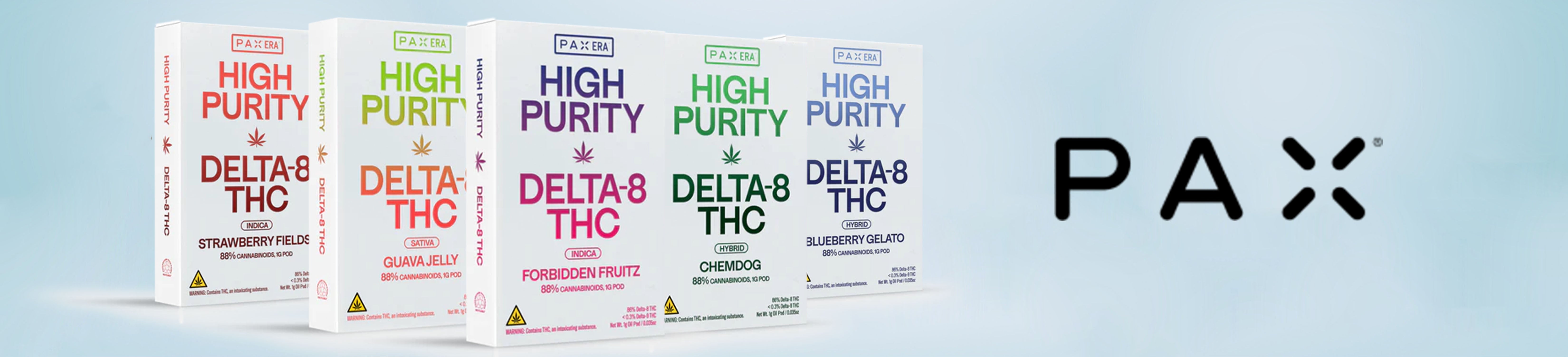 Pax High Purity Delta-8 THC Pods & Vapes Collection Banner