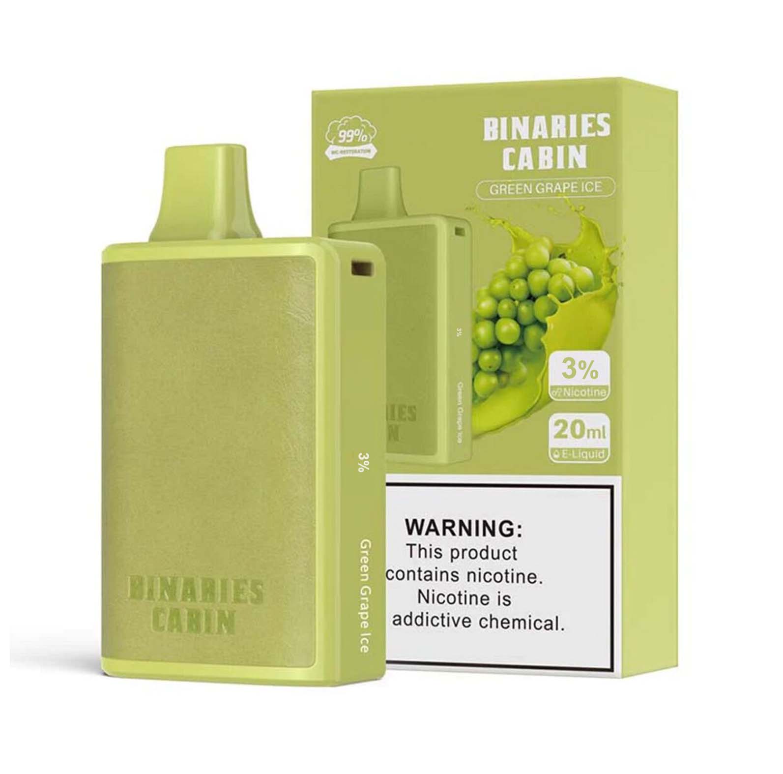 Green Grape Ice Binaries Cabin Disposable 10,000 Puffs