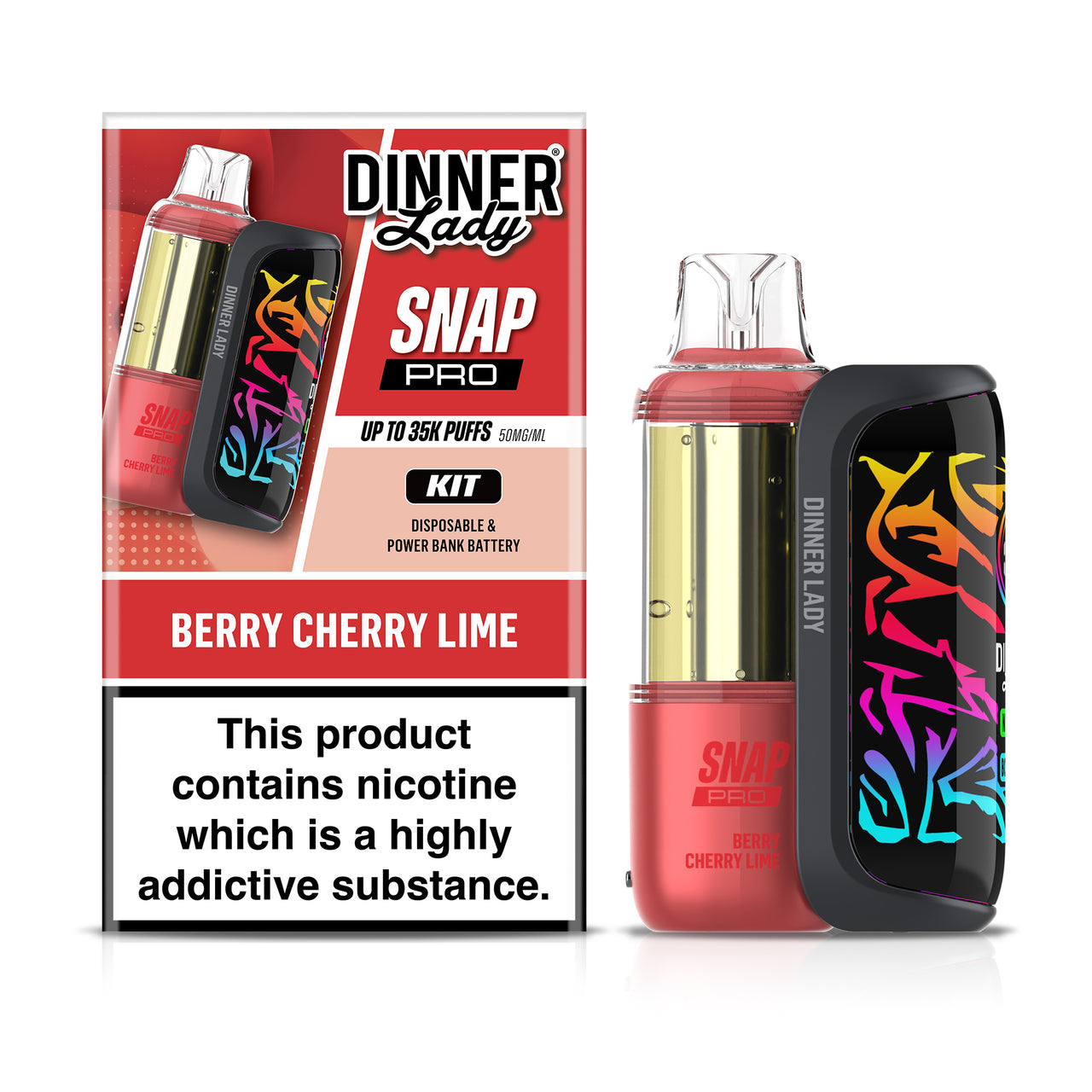 Dinner Lady SNAP PRO Kit: Pod & Battery | 35K Puffs | Made in the UK
