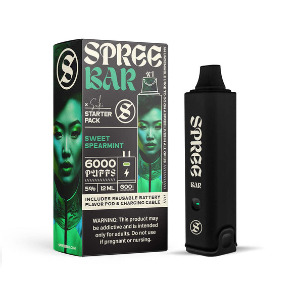 32016218325057 Spree Bar Disposable Vape Starter Kit with 6000 Puffs