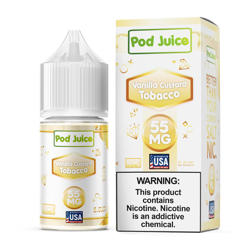 Pod Juice Salt Vanilla Custard Tobacco