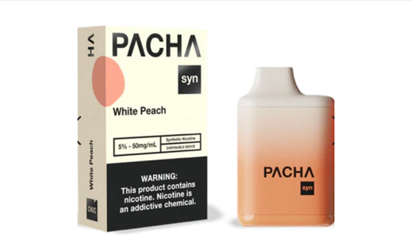 29774654603329 Pacha Syn Disposable 4500 Puffs - White Peach 