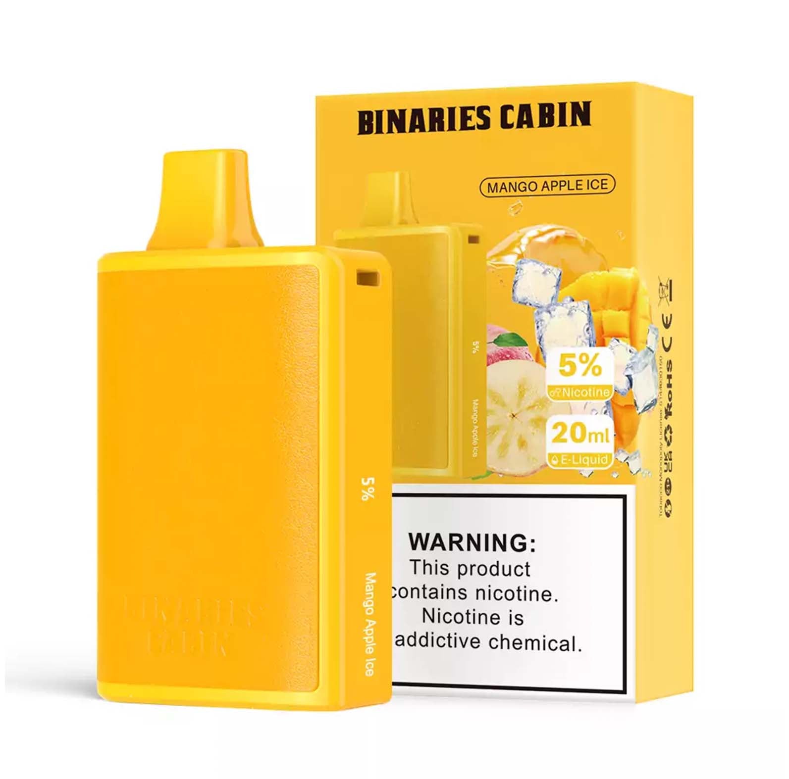 Binaries Cabin Disposable 10,000 Puffs - Mango Apple Ice (5% only)