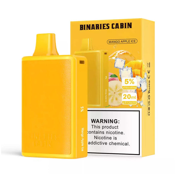 31261413441601 Binaries Cabin Disposable 10,000 Puffs - Mango Apple Ice (5% only)