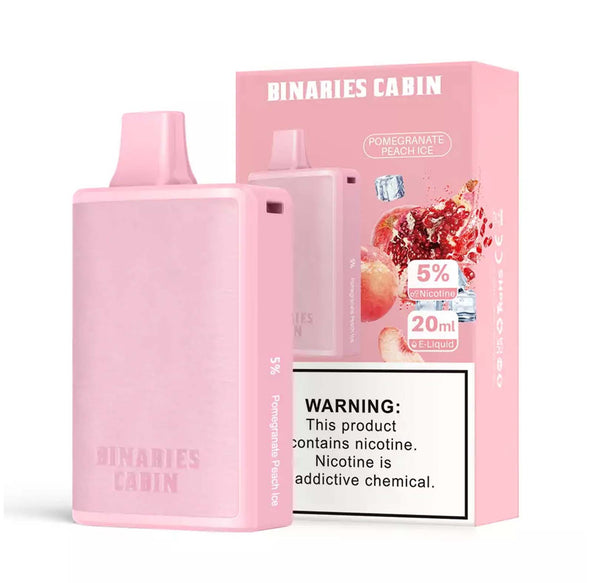 31261413638209 Binaries Cabin Disposable 10,000 Puffs - Pomegranate Peach Ice (5% only)