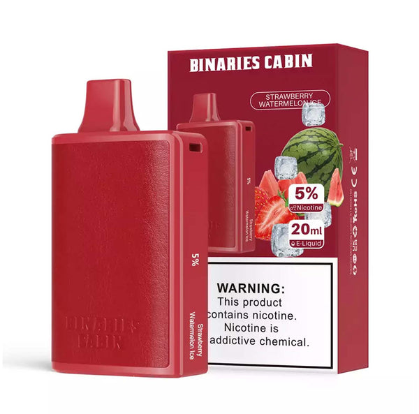 Binaries Cabin Disposable 10,000 Puffs - Strawberry Watermelon Ice (5% only)