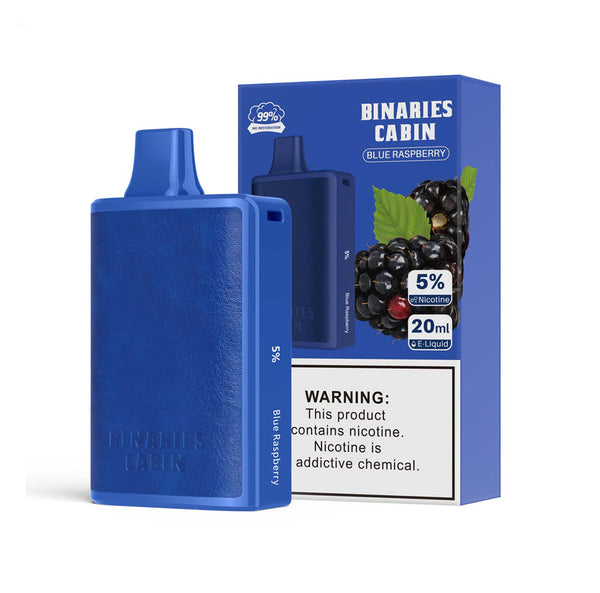 30944122961985 Binaries Cabin Disposable 10,000 Puffs - Blue Raspberry 5%