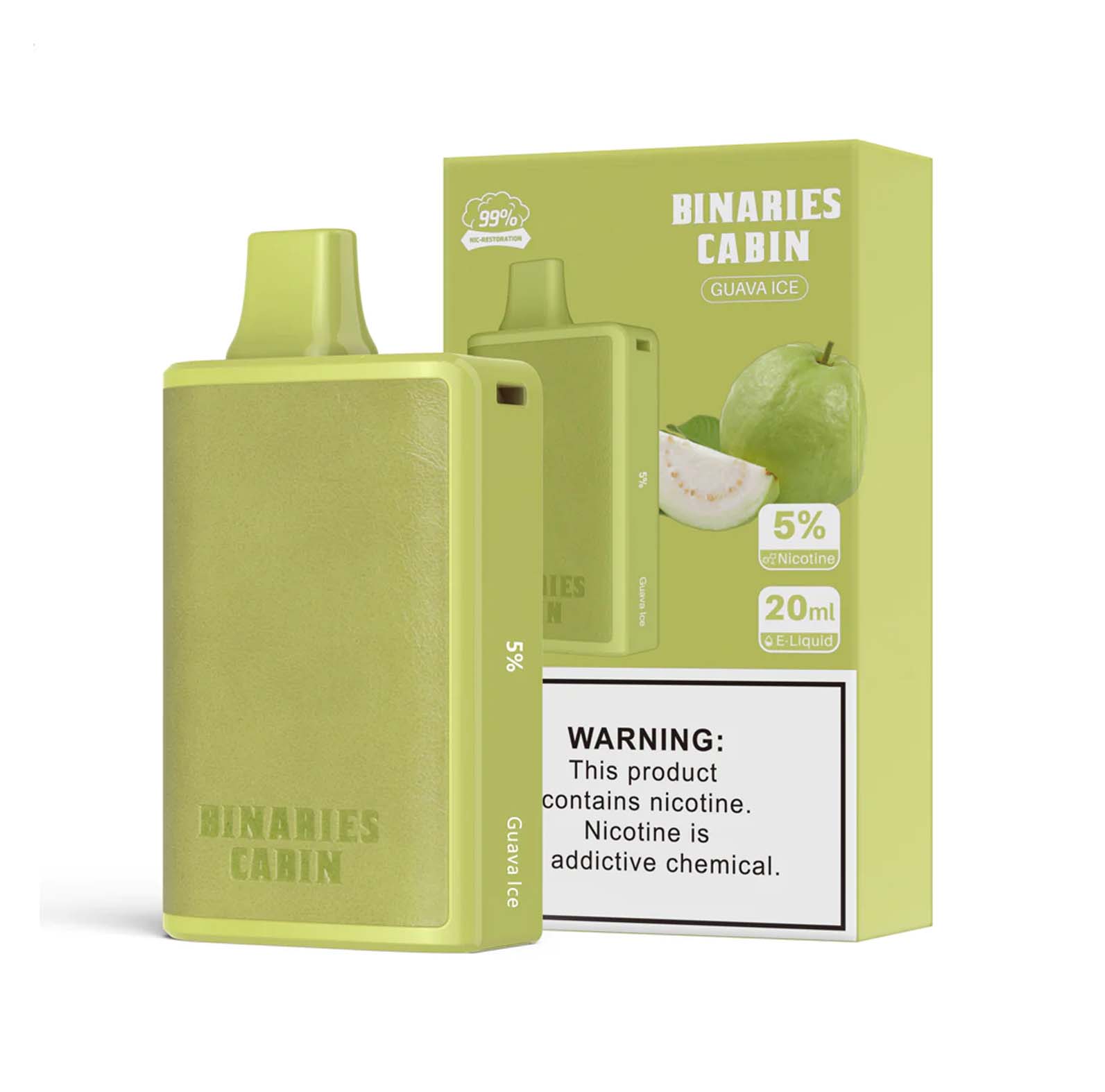 Binaries Cabin Disposable 10,000 Puffs - Guava Ice 5%