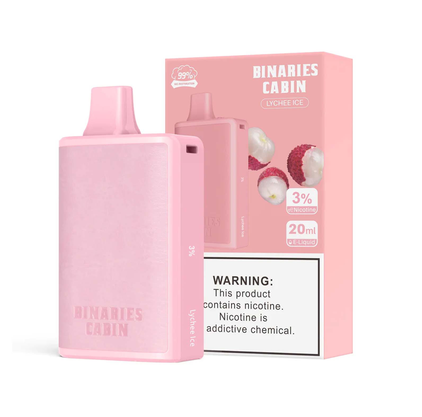 Binaries Cabin Disposable 10,000 Puffs - Lychee Ice