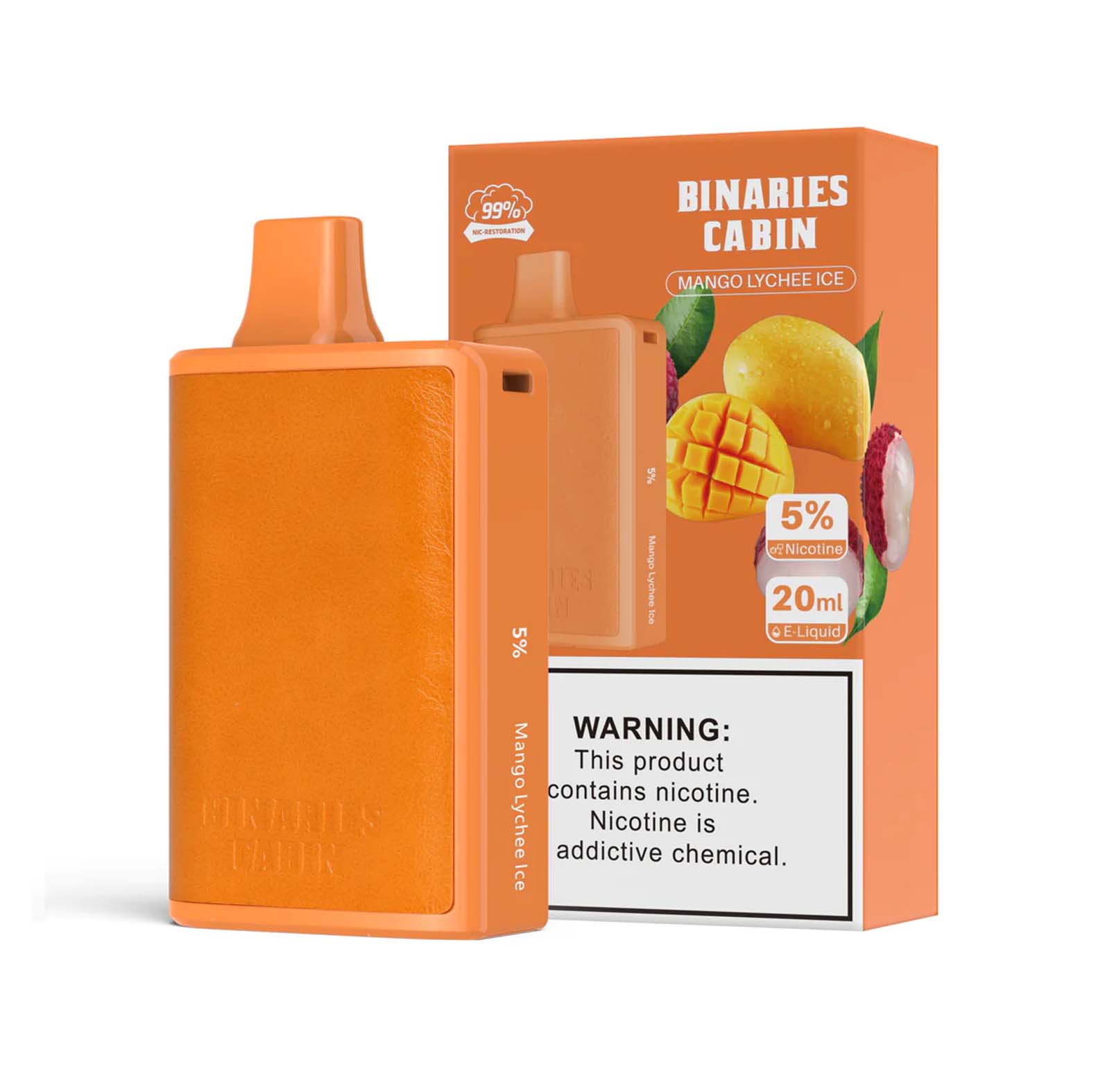 Binaries Cabin Disposable 10,000 Puffs - Mango Lychee Ice 5%