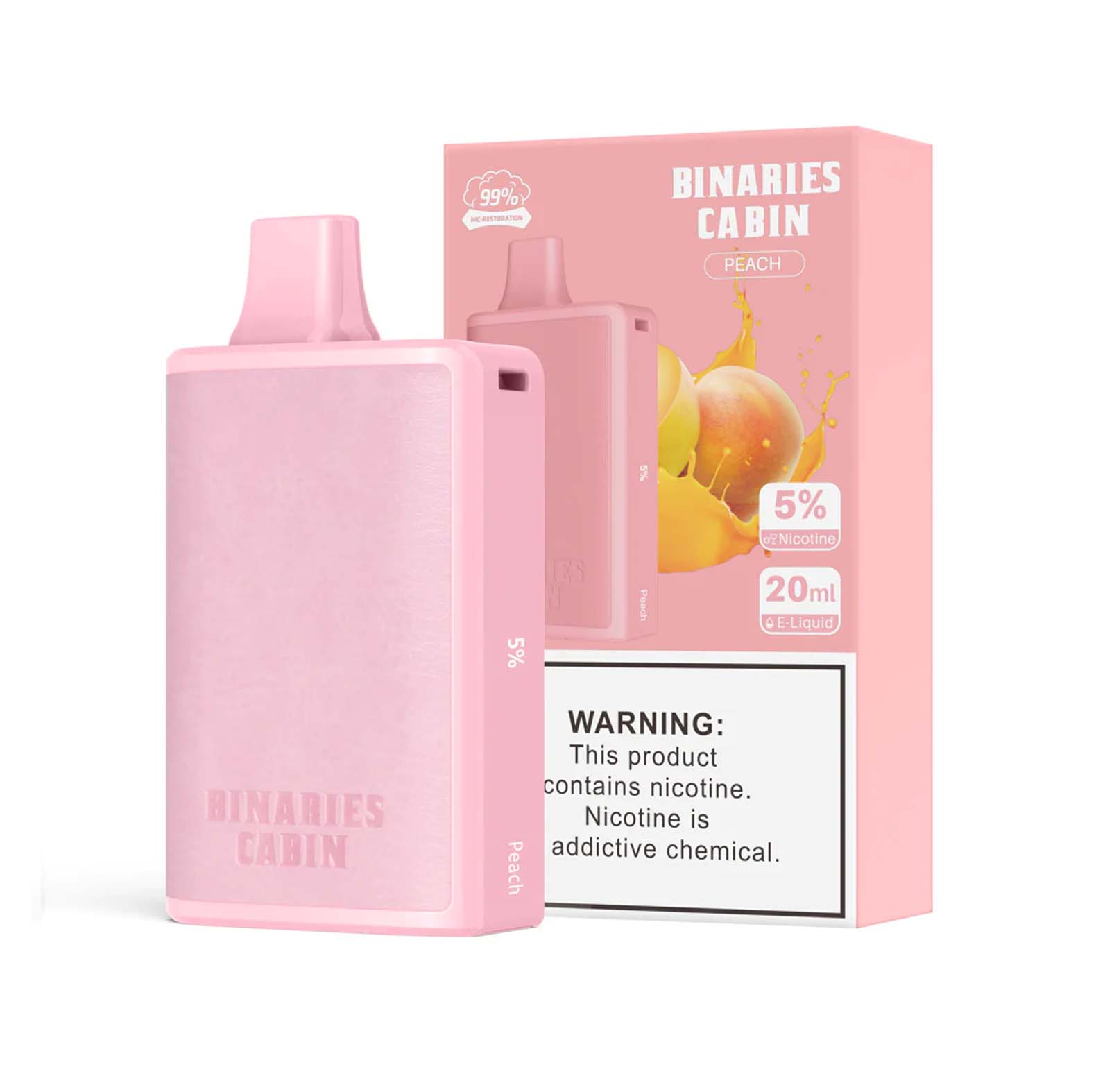 Binaries Cabin Disposable 10,000 Puffs - Peach 5%