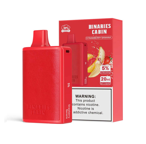 Binaries Cabin Disposable 10,000 Puffs - Strawberry Banana 5% 