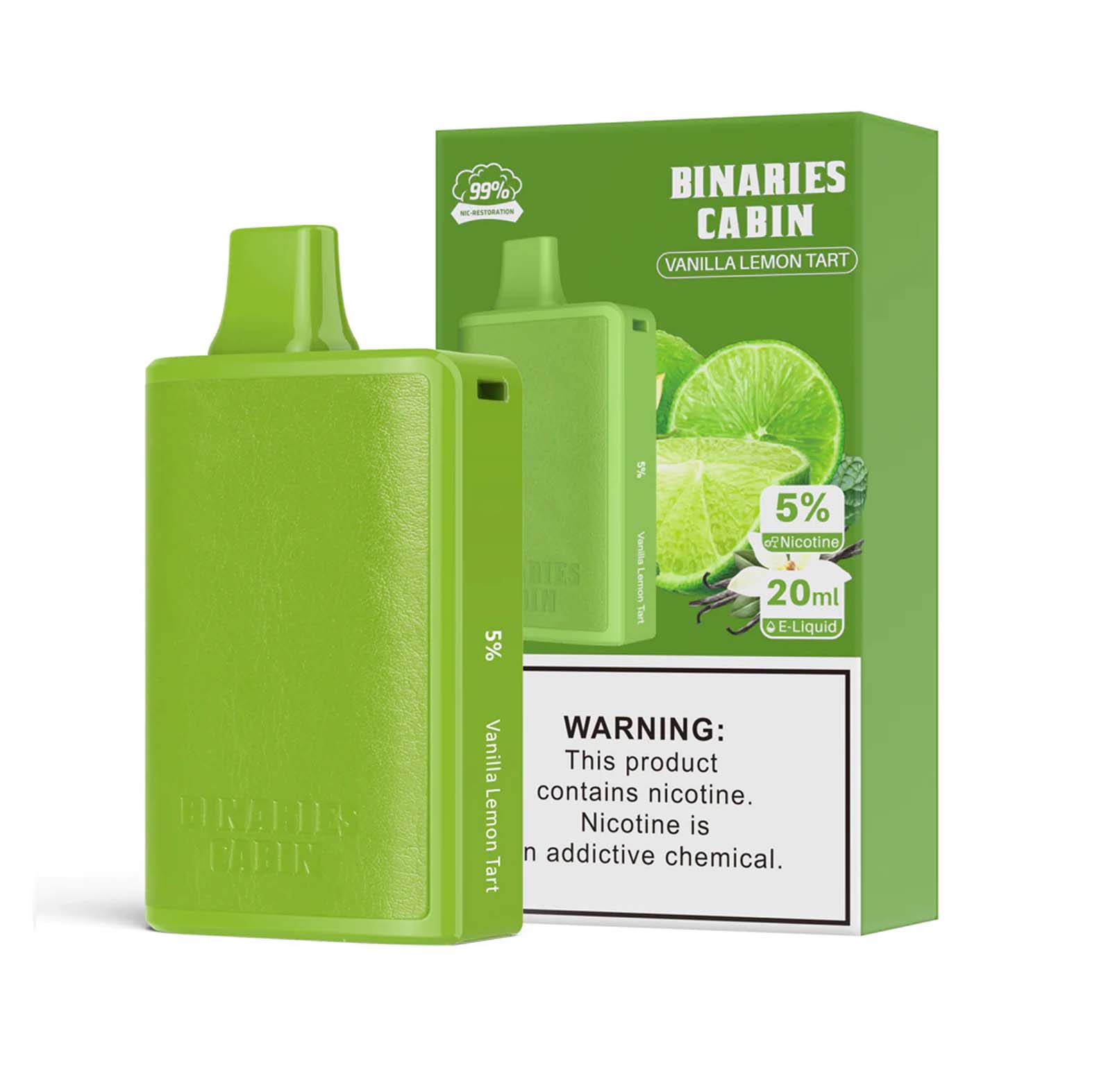 Binaries Cabin Disposable 10,000 Puffs - Vanilla Lemon Tart 5%