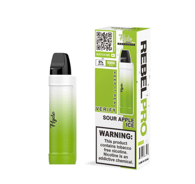 Hyde Rebel Pro Recharge 5000 Disposable - Sour Apple Ice 