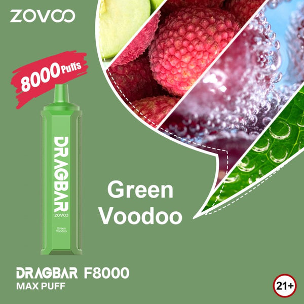 ZOVOO Dragbar 8000 Puffs - Green Voodoo