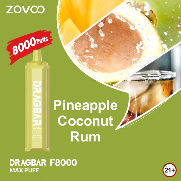 ZOVOO Dragbar 8000 Puffs - Pineapple Coconut Rum