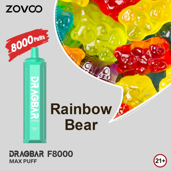 ZOVOO Dragbar 8000 Puffs - Rainbow Bear 