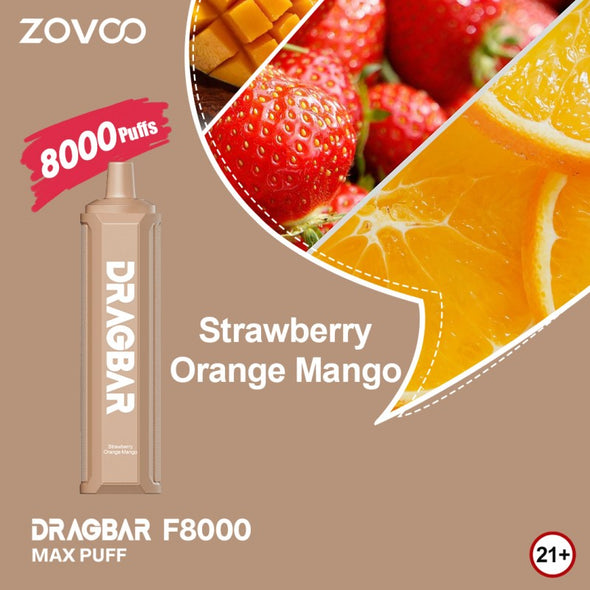 ZOVOO Dragbar 8000 Puffs - Strawberry Orange Mango
