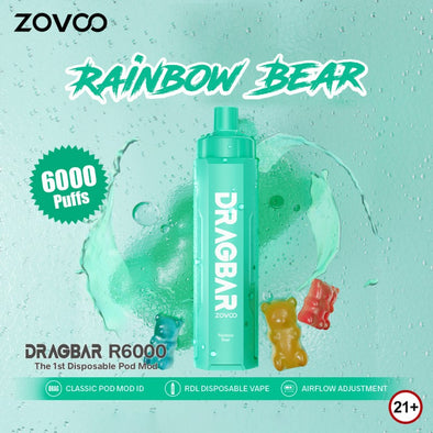 ZOVOO Dragbar 6000 Puffs 3mg - Rainbow Bear 