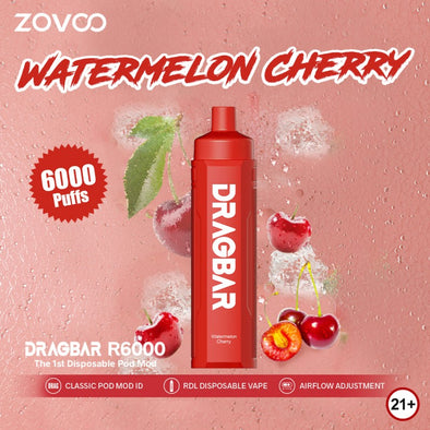 ZOVOO Dragbar 6000 Puffs 3mg - Watermelon Cherry