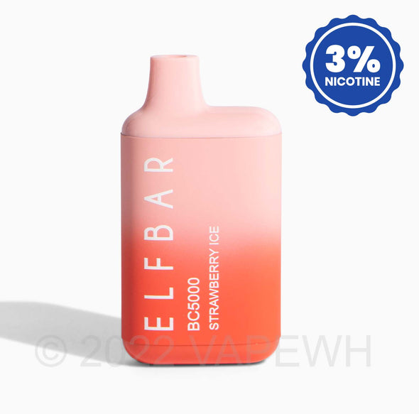 Elf Bar 3% Nicotine 5000 Puff Disposable - Strawberry Ice 