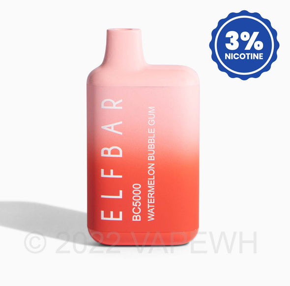 Elf Bar 3% Nicotine 5000 Puff Disposable - Watermelon Bubble Gum