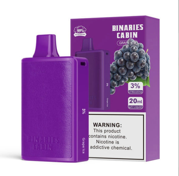 Binaries Cabin Disposable 10,000 Puffs - Grape Ice 