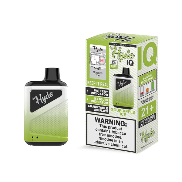Hyde IQ Disposable Vape Recharge 5000 Puff - Sour Apple Ice