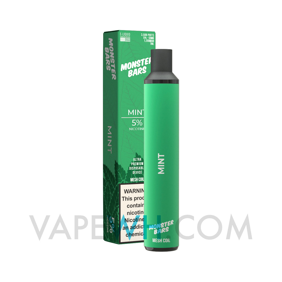 Monster Bar 3500 Puff Disposable - Mint 