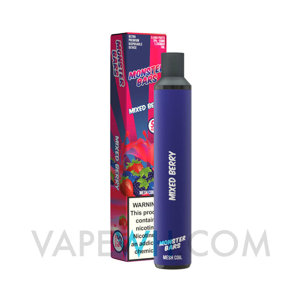 Monster Bars 3500 Puff Disposable - Mixed Berry 