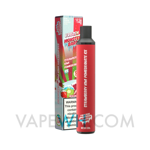 Monster Bars 3500 Puff Disposable - Strawberry Kiwi Pomegranite Ice 