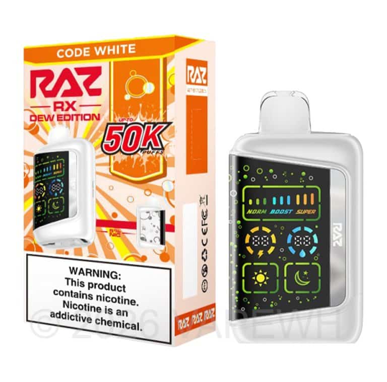 Raz Rx RAZ RX50K Disposable Vape - 5% Nicotine - 50k Puffs - White Horse Vapor